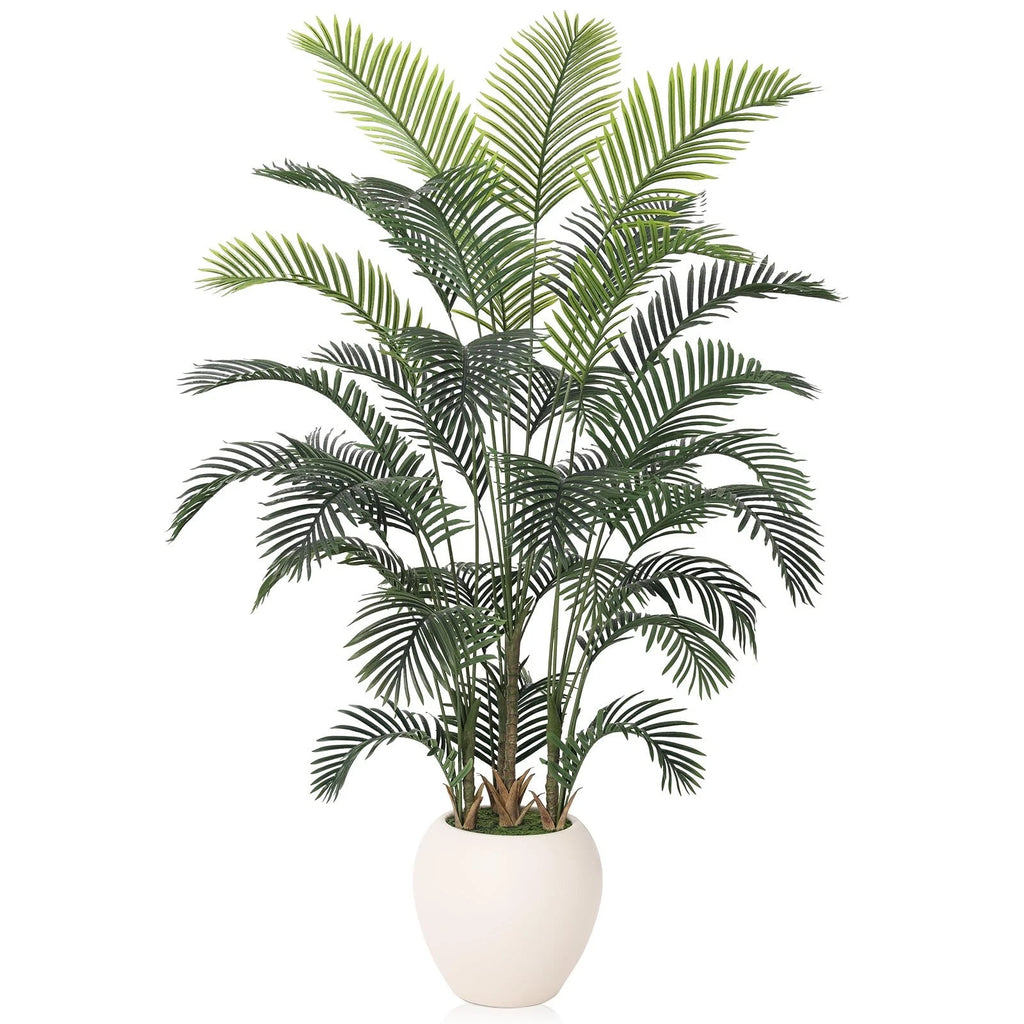 Artificial Palm Tree Plant - 8FT Tall Fake Tree with Realistic Look & UV Prot...