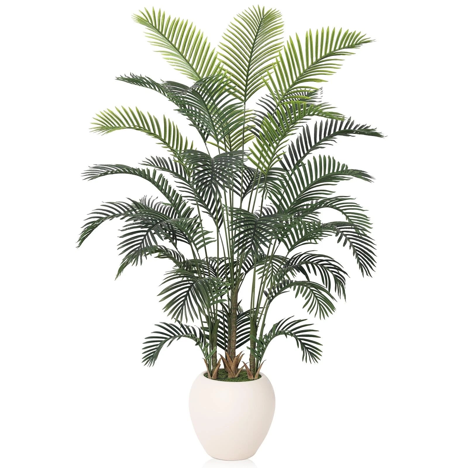 Artificial Palm Tree Plant - 8FT Tall Fake Tree with Realistic Look & UV Prot...